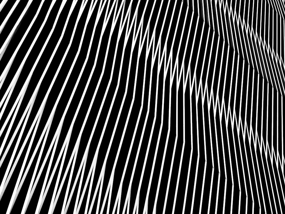 a close up of a black and white striped surface