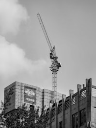 a crane on top of a building