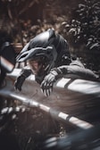a man in a helmet and goggles holding a rifle