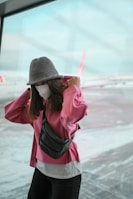 a person holding a kite