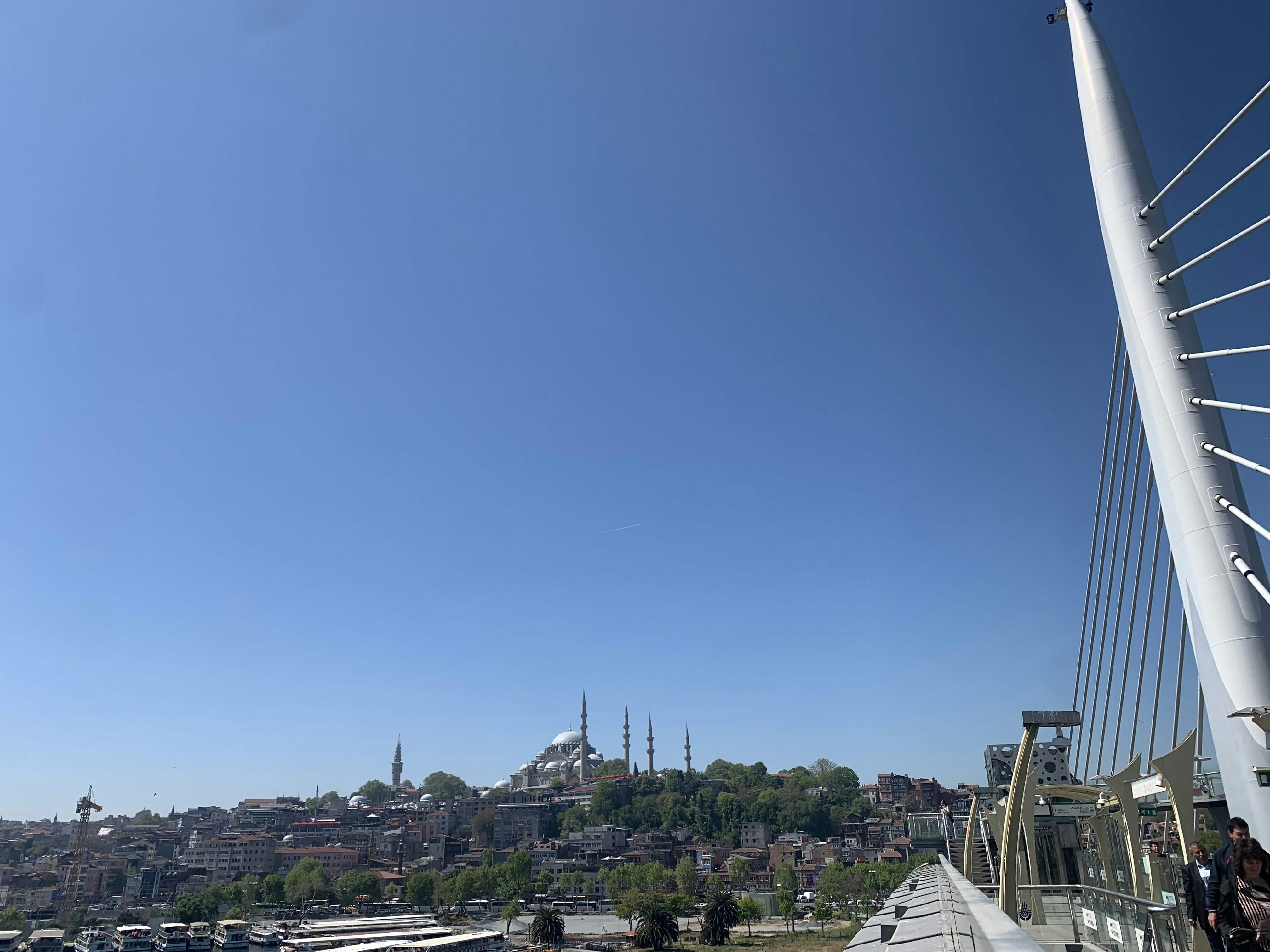 a bridge with a city in the background