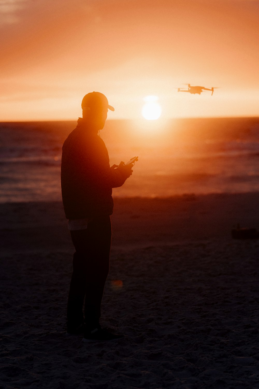 a man standing on a beach