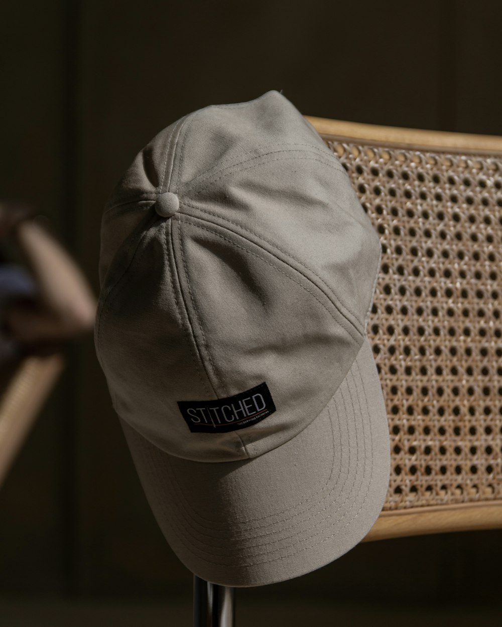 a hat on a chair