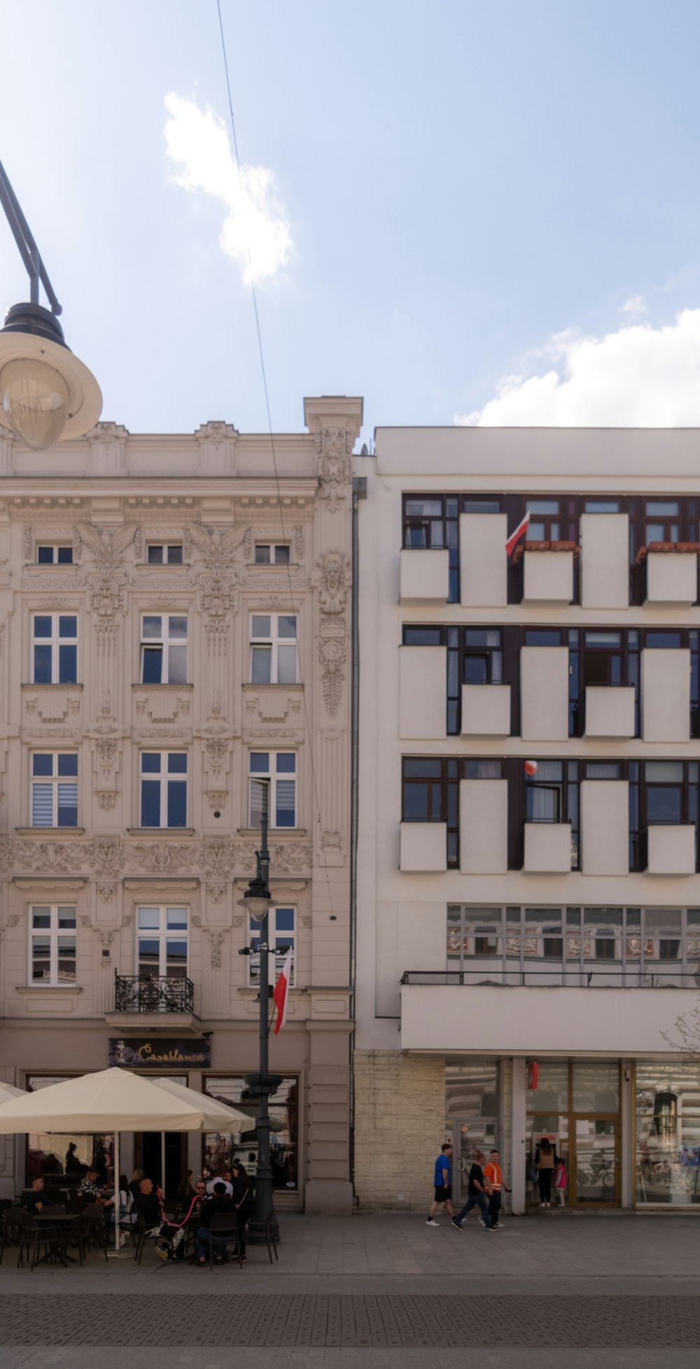 a building with a flag on top