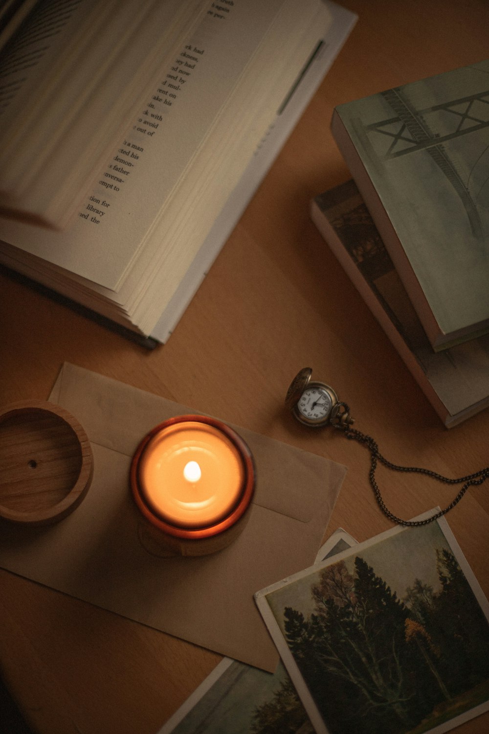 a light on a table