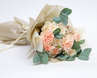 a white flower bouquet