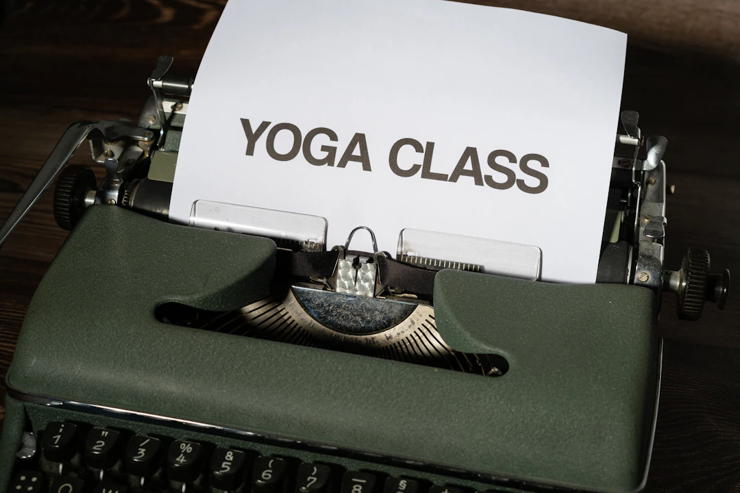 Senior yoga class