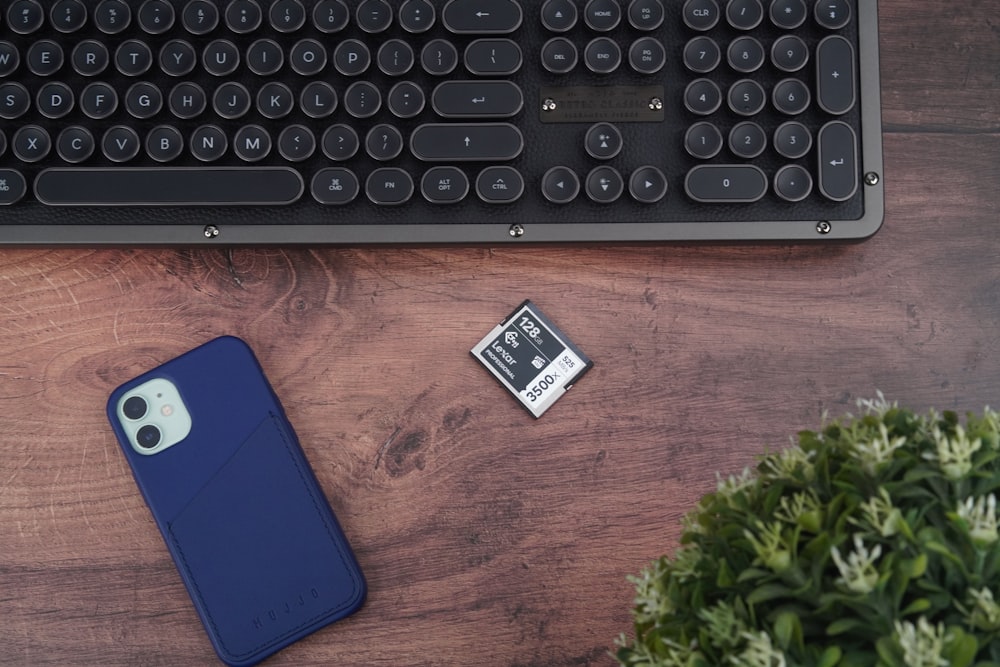 a keyboard and a computer