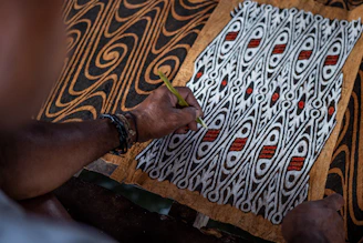 a person painting a picture