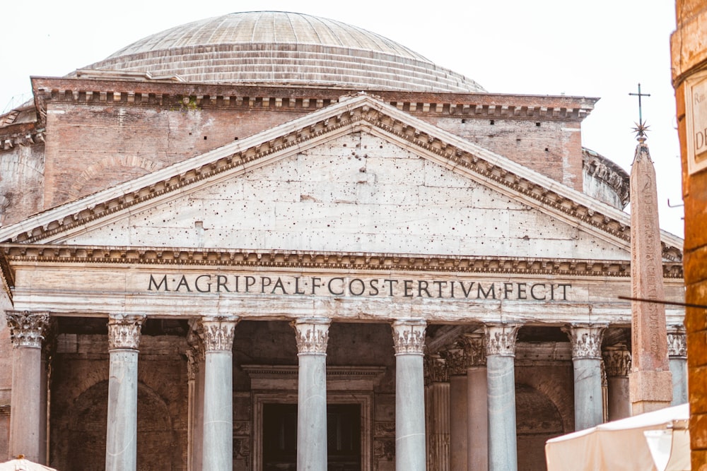 Pantheon, Rome with columns and a dome