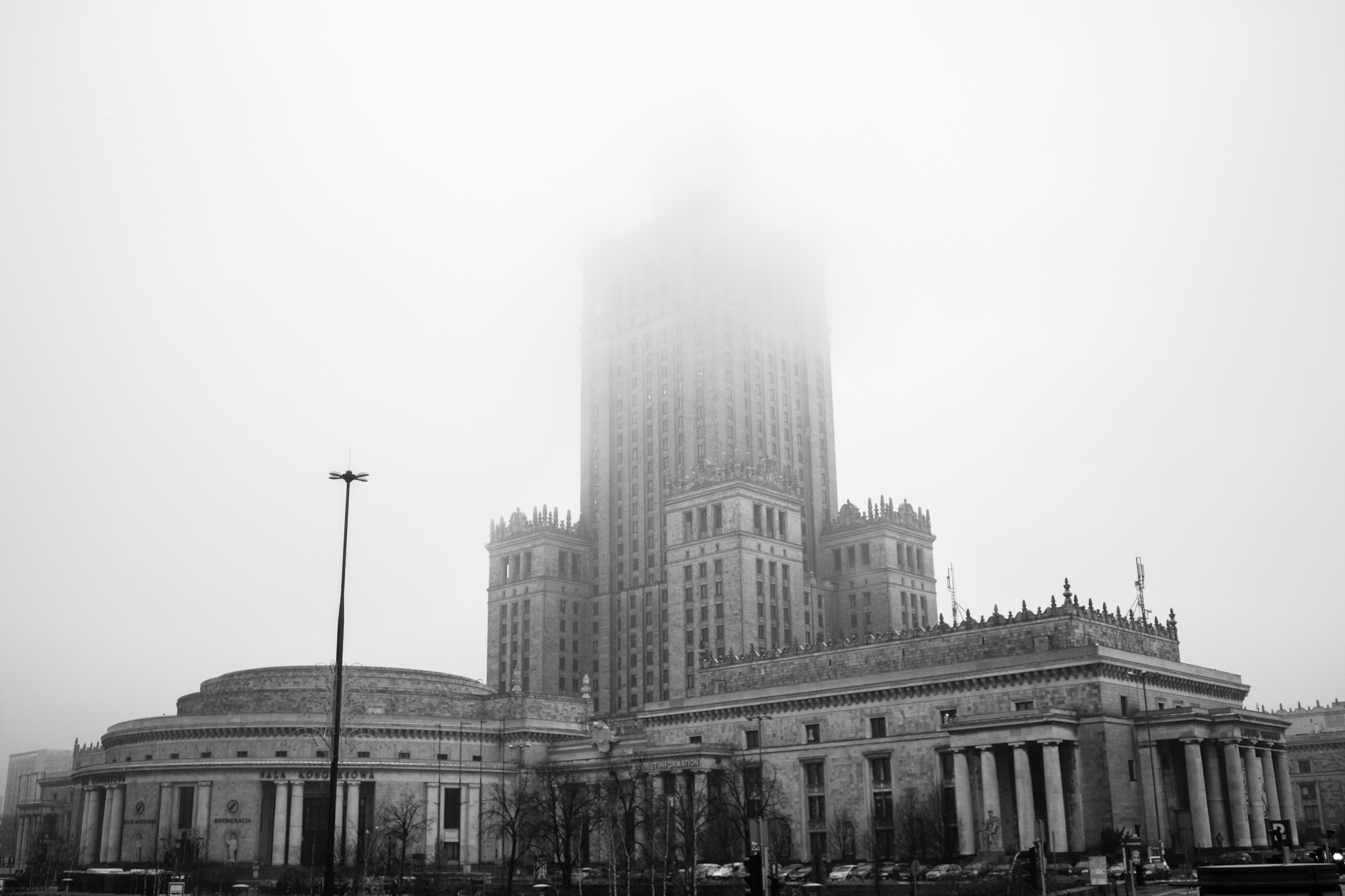 Foggy building