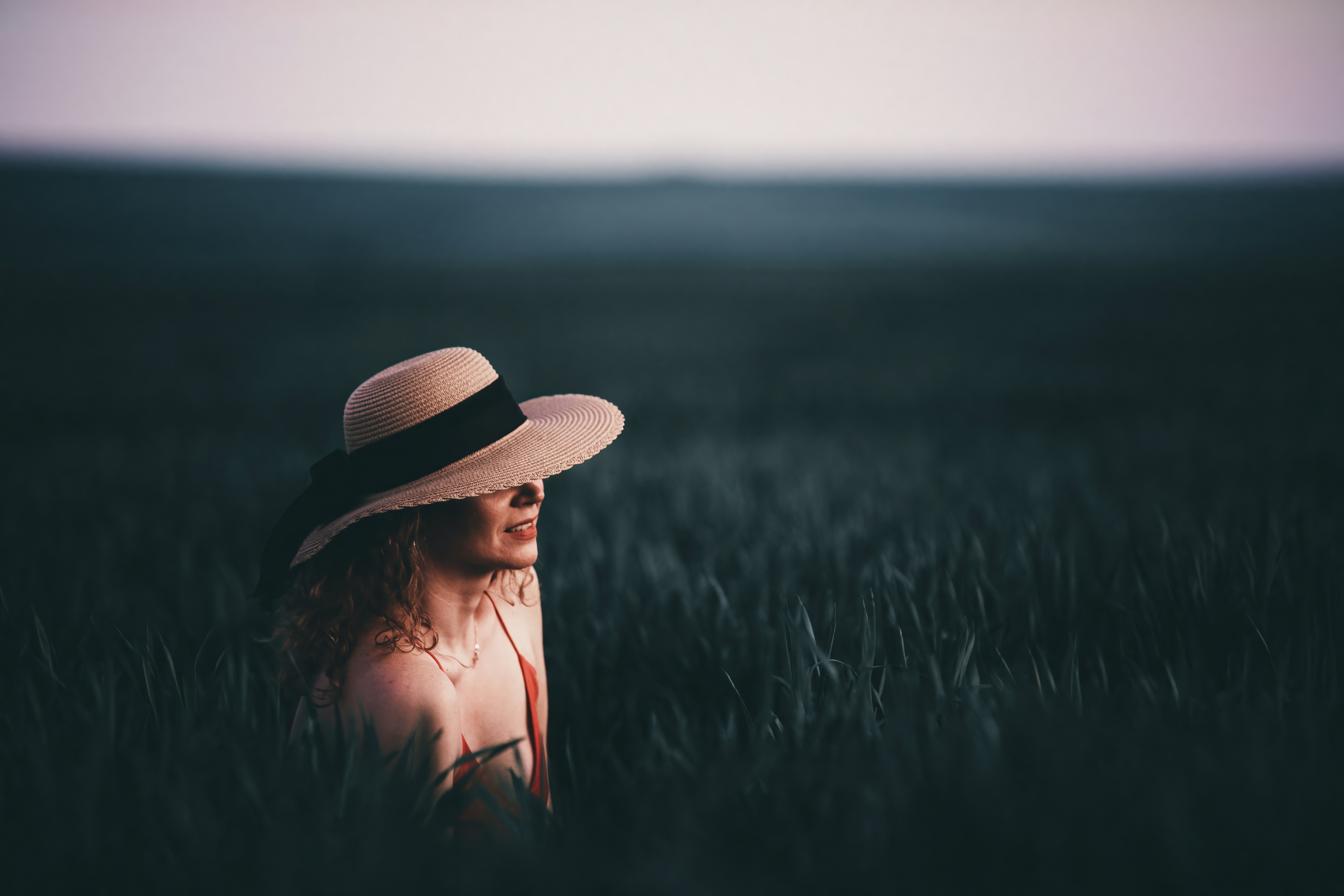 帽子をかぶった人