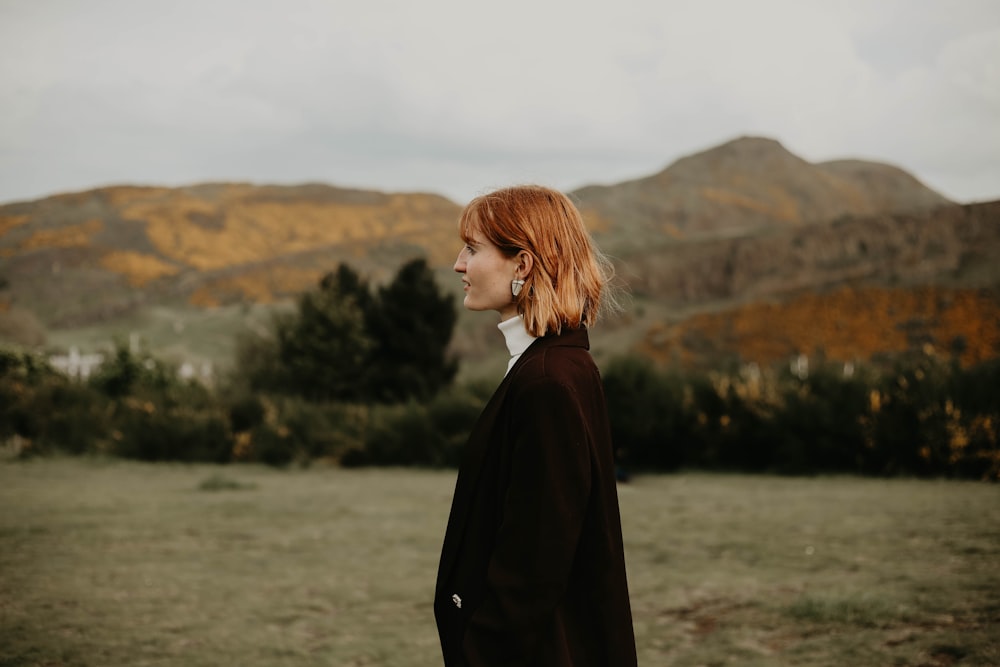 a man standing in a field