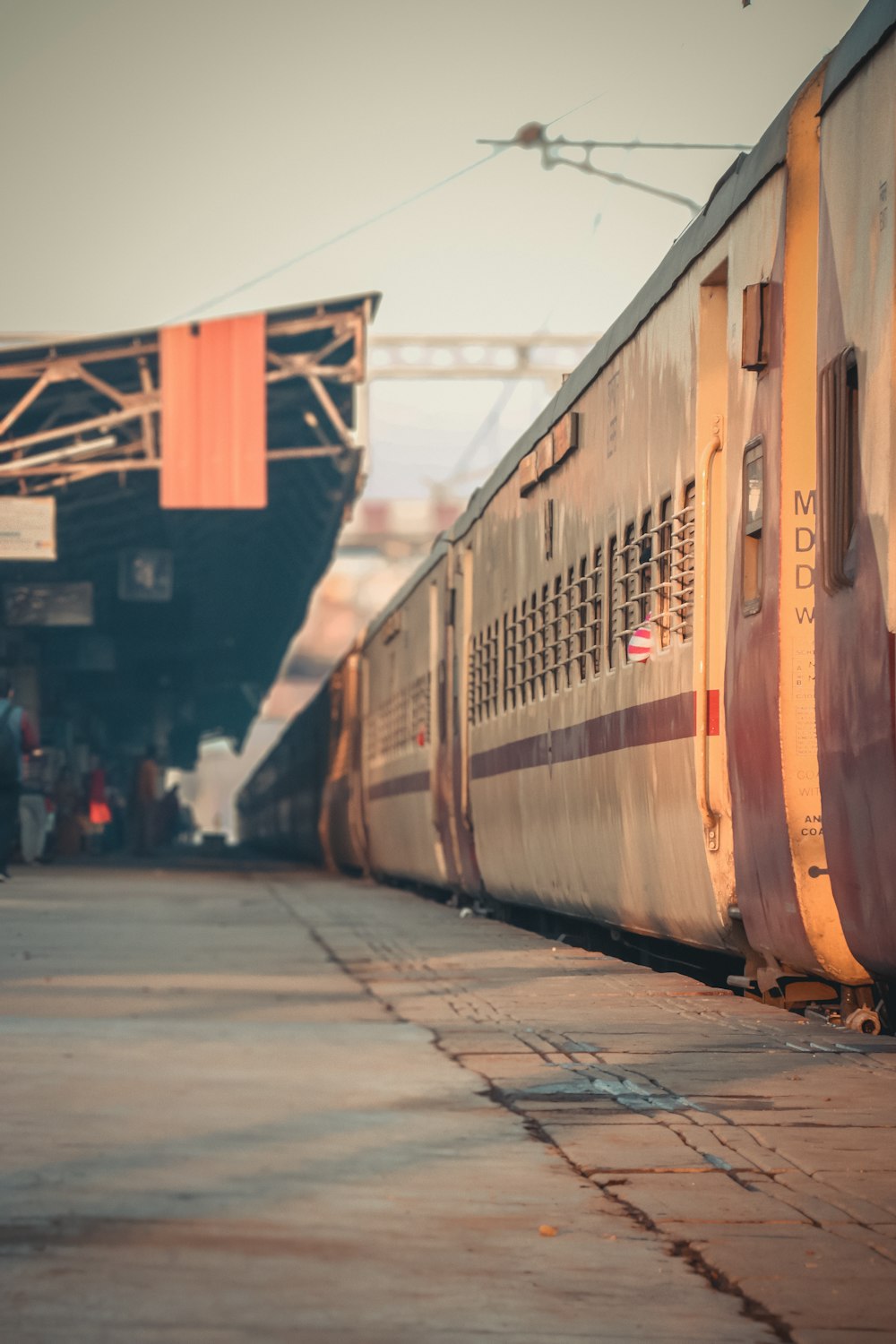 a train on the railway tracks