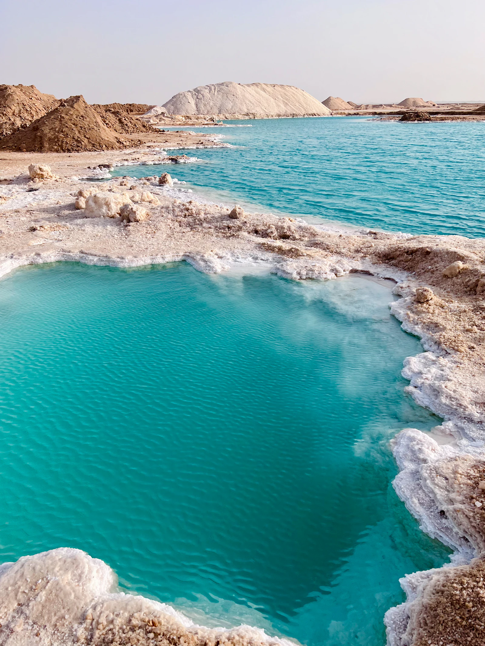 A salt lake in Siwa Oasis