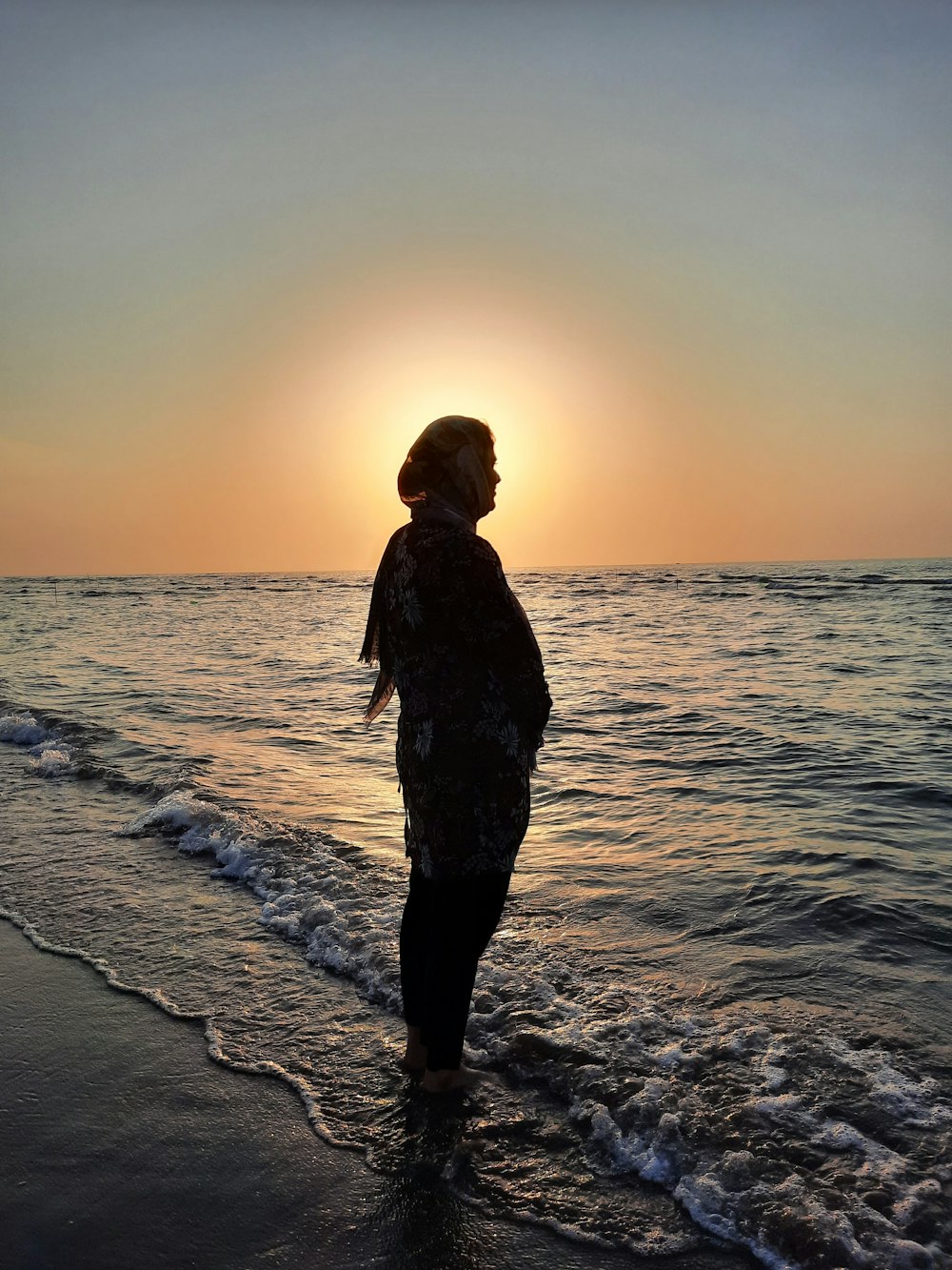 a person standing in the water