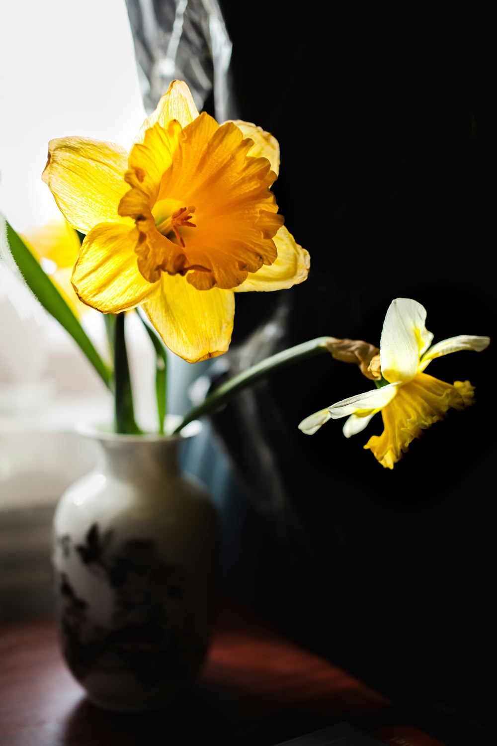 yellow flowers in a vase