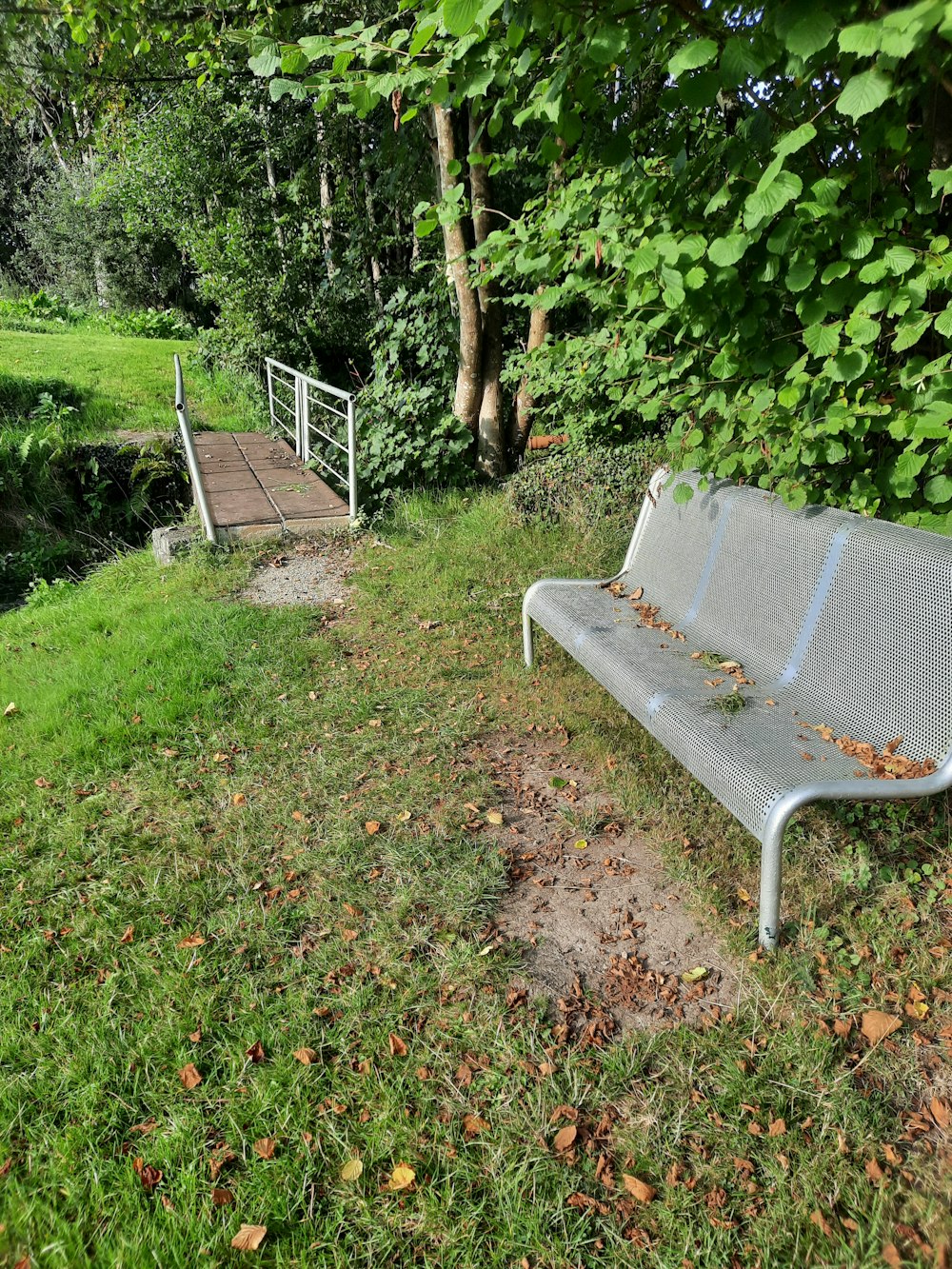 a bench in a park