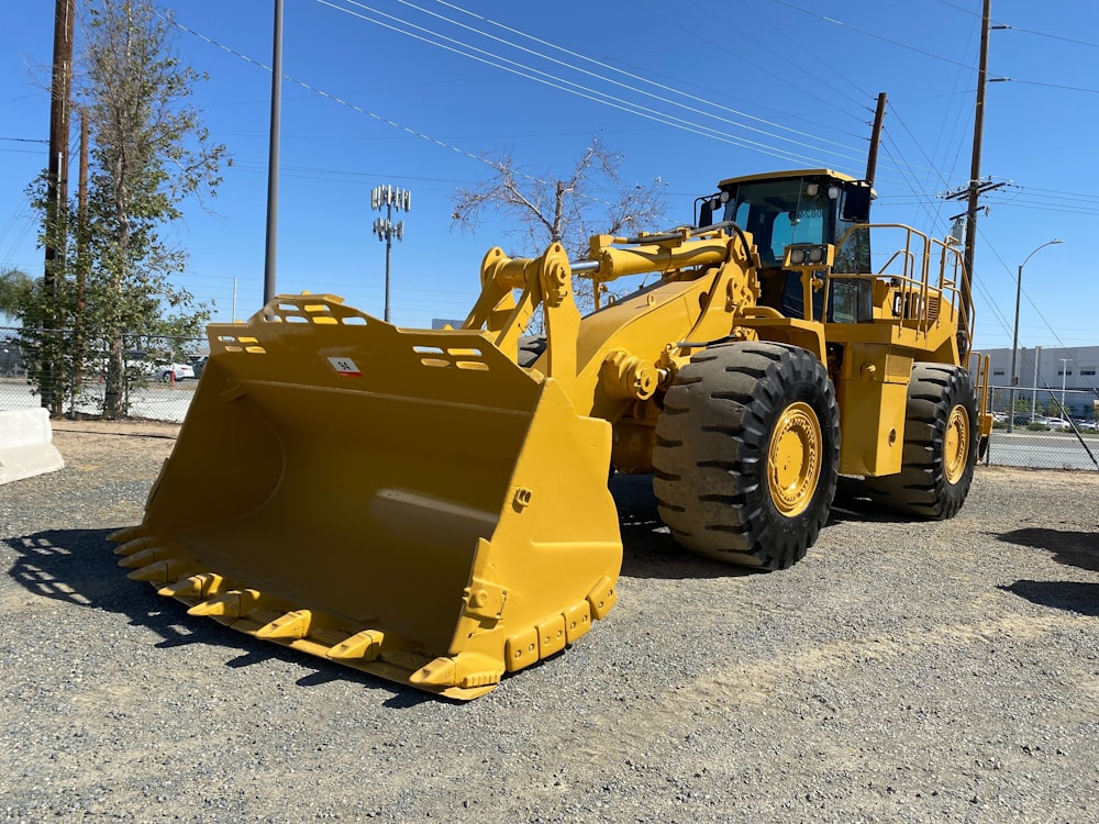 a large yellow tractor