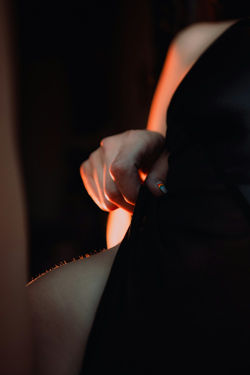 a person holding a light