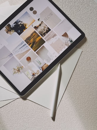 a display case with pictures