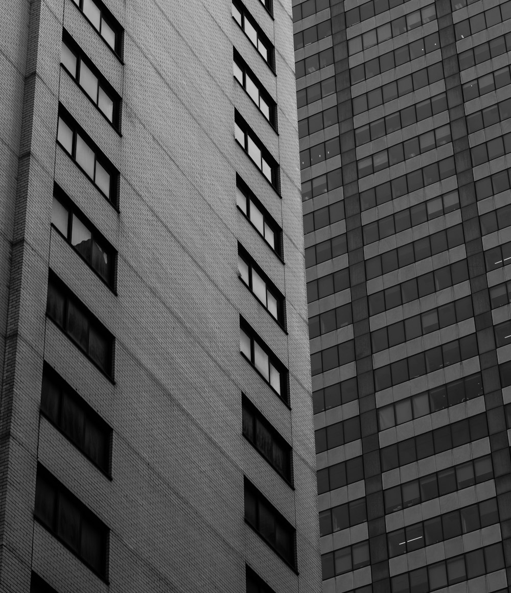 창문이있는 고층 건물