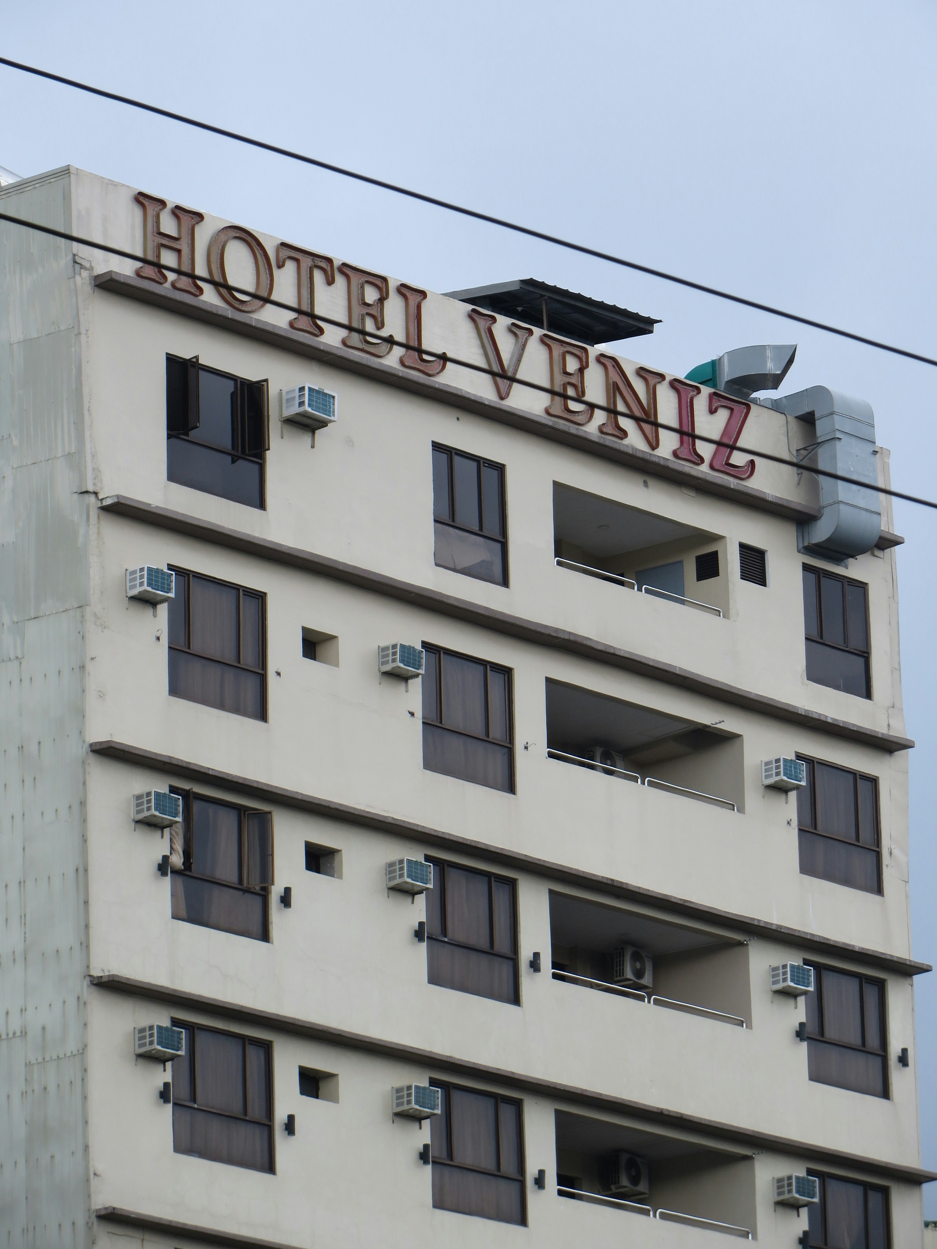 a building with a sign on it