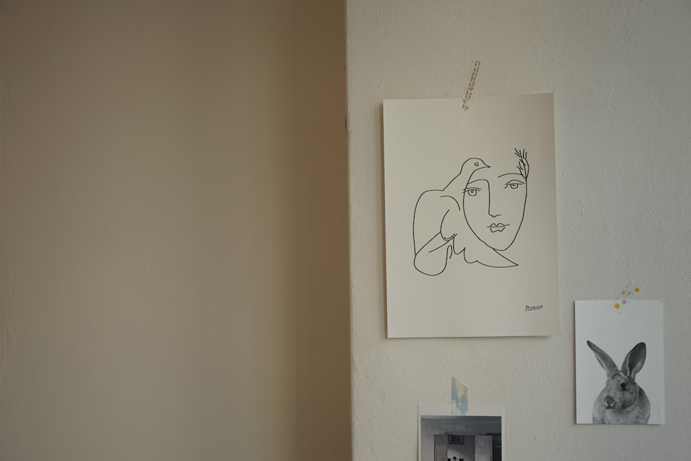 a drawing on a wall
