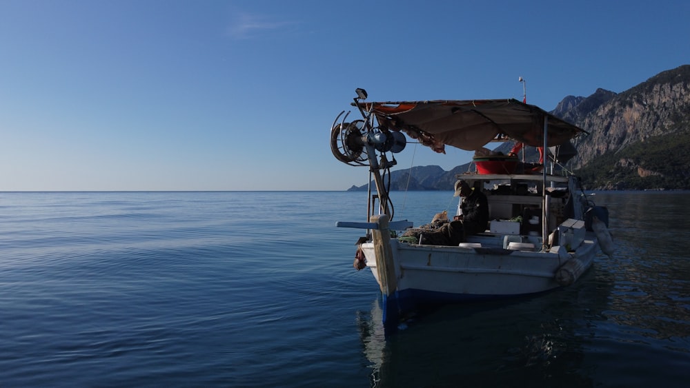 a boat with a machine on it