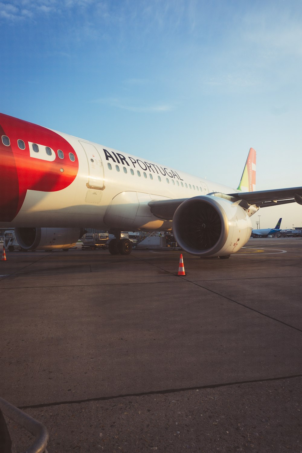 a large airplane on the runway