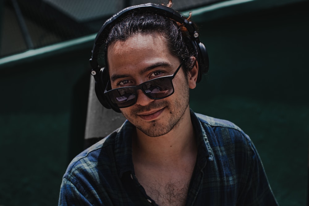 a man wearing headphones