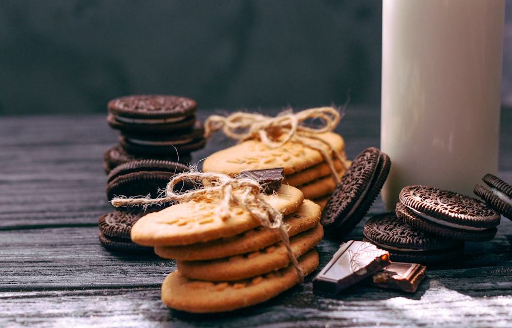 a stack of cookies