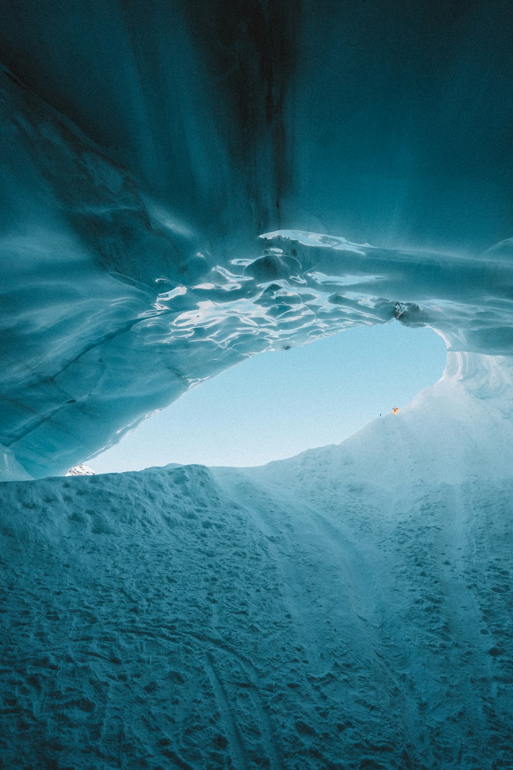 a large ice cave