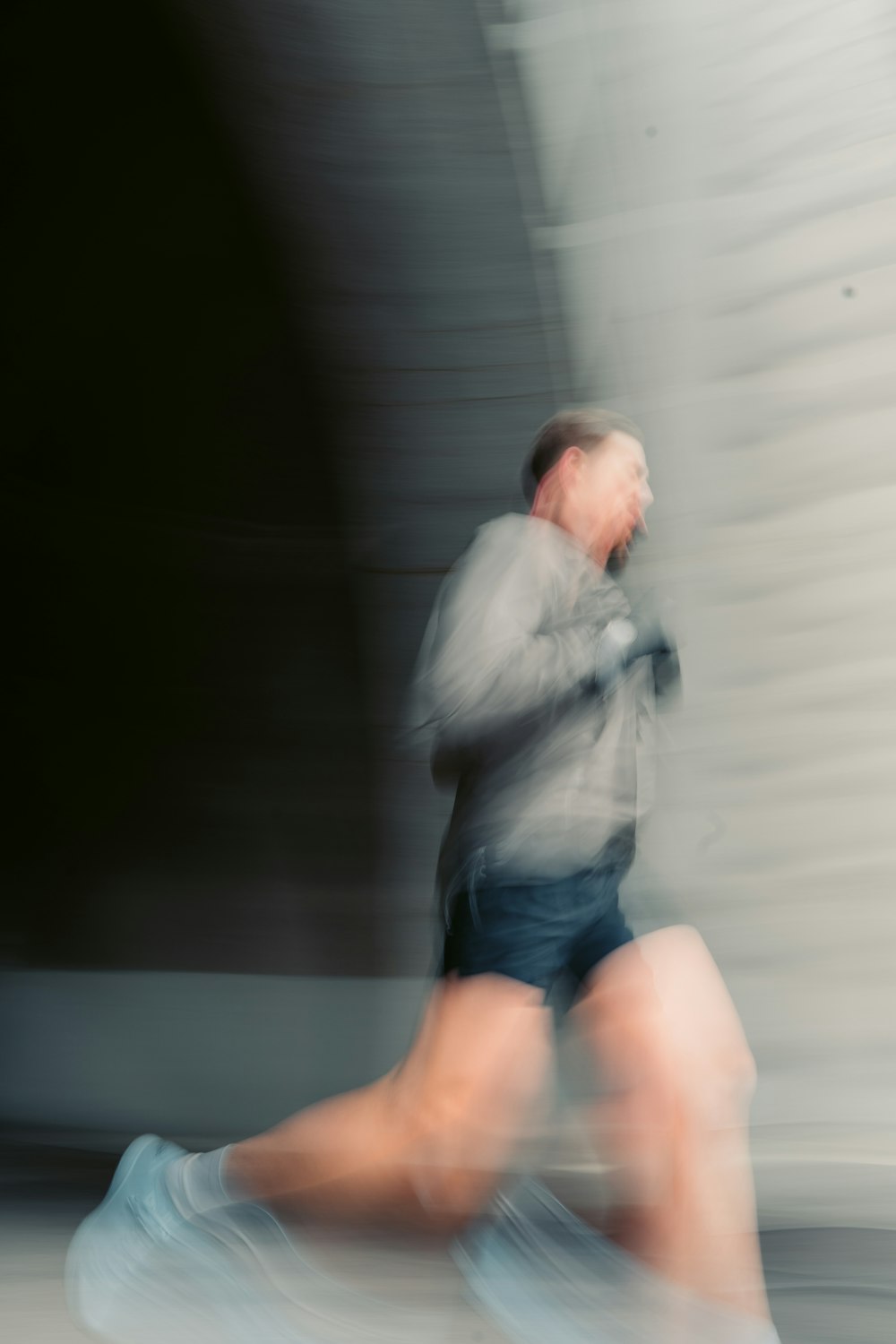 a person running on a track