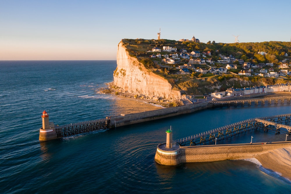 a bridge over a body of water