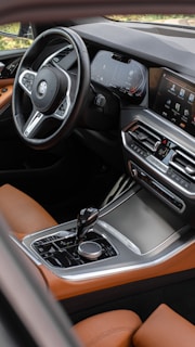 the inside of a car