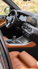 the inside of a car