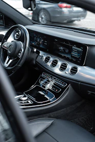 the interior of a car