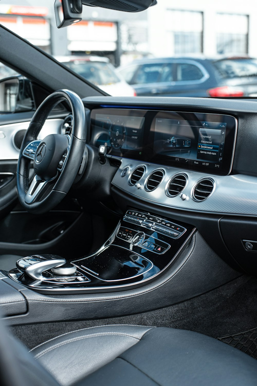 the interior of a car