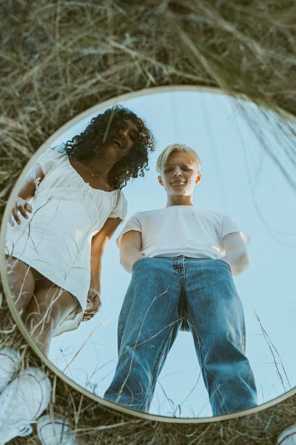 a person and a boy in a hammock