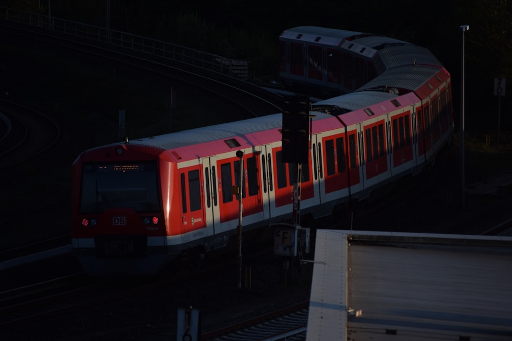 a train on the railway tracks