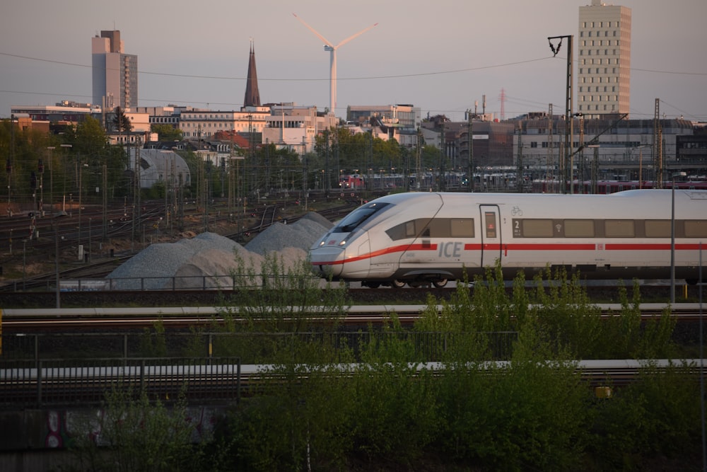 a train on the railway tracks