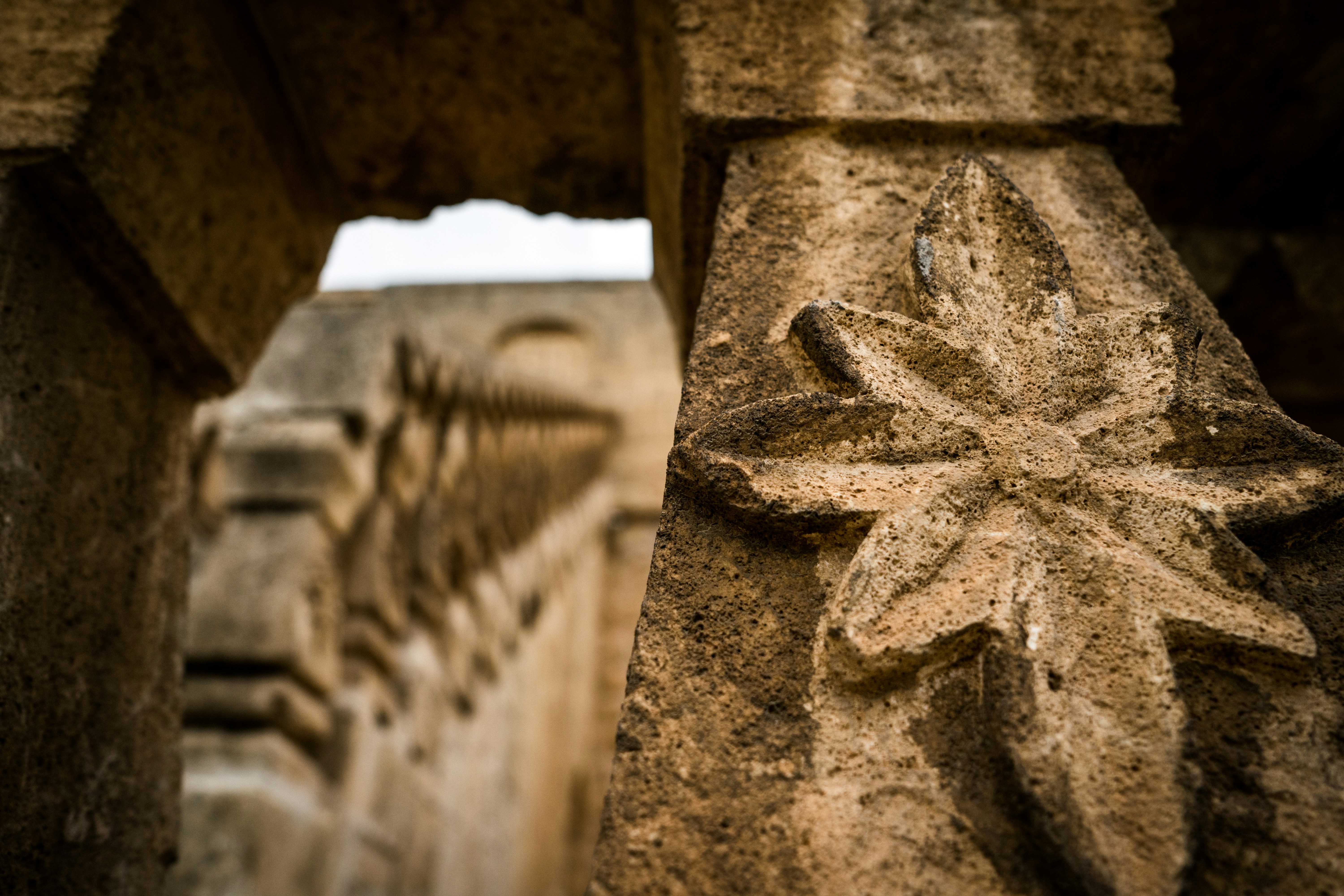 a stone statue of a person