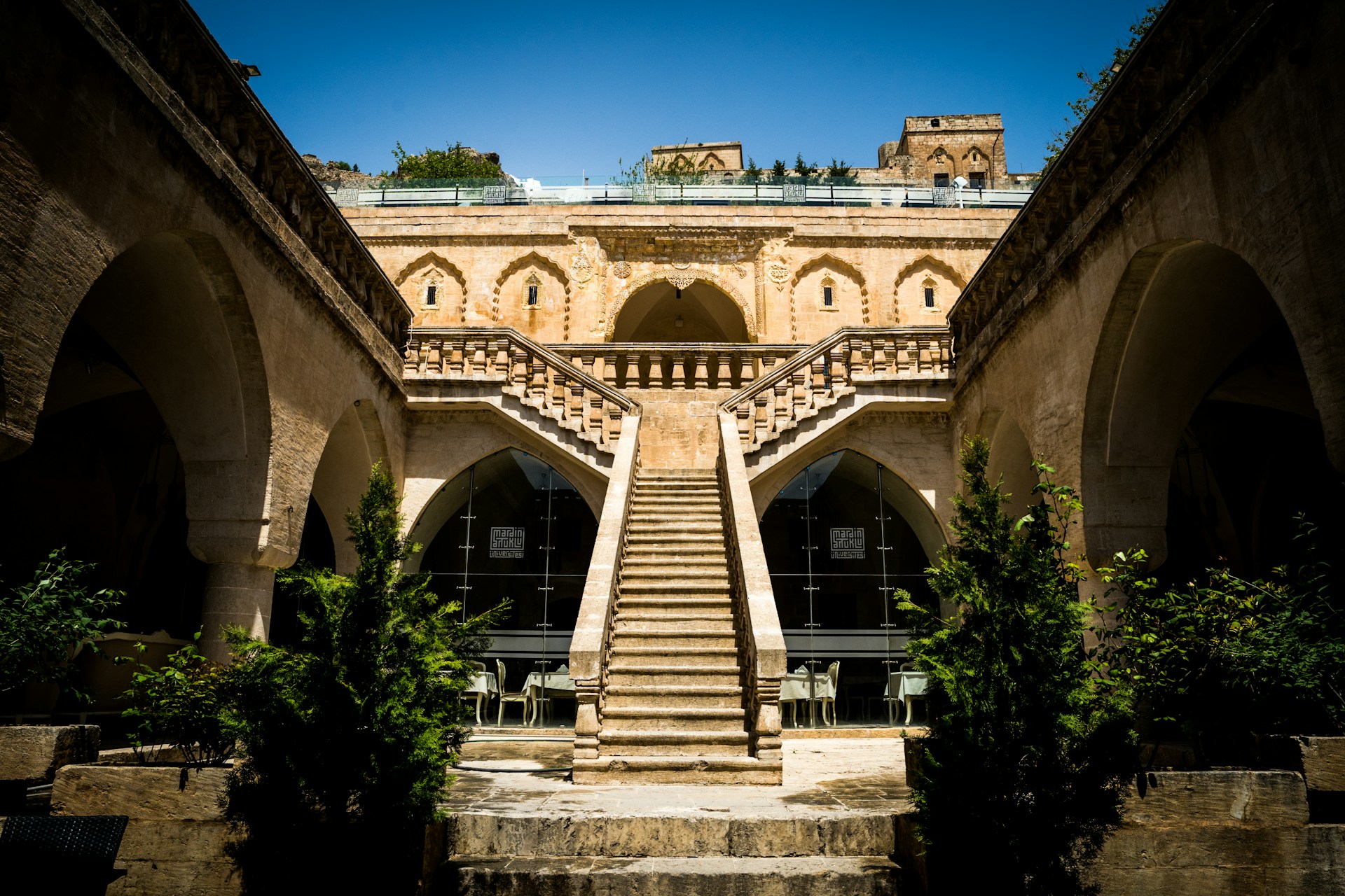 a building with a staircase
