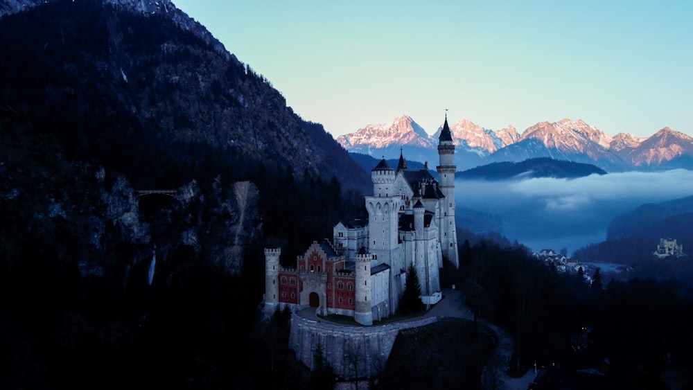 a castle on a mountain