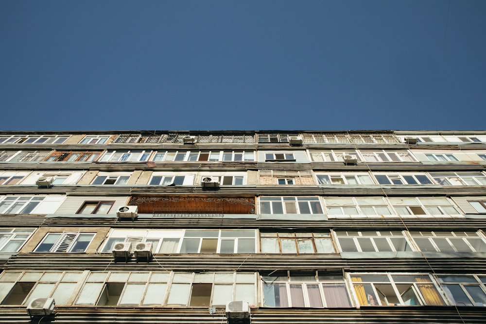 a building with many windows