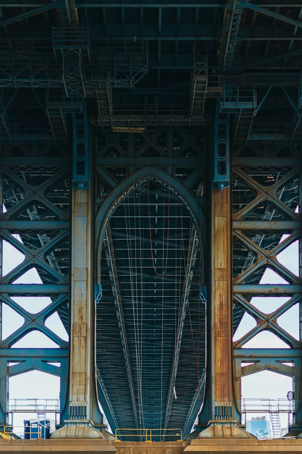 a large metal structure with pipes