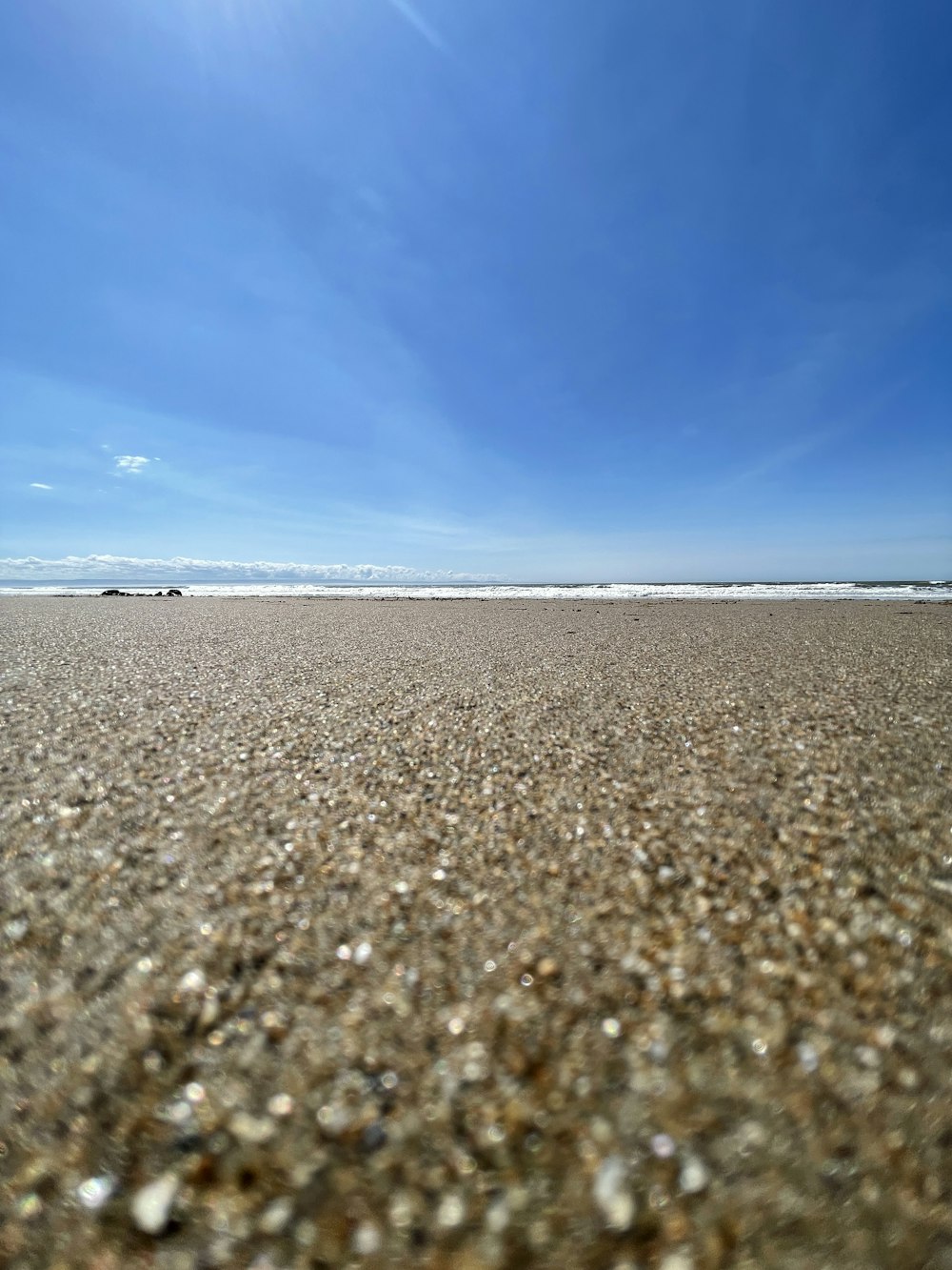 a large flat area with rocks