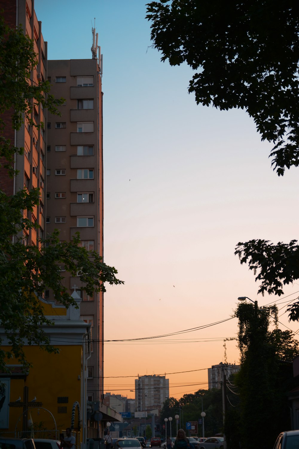 a street with buildings on either side