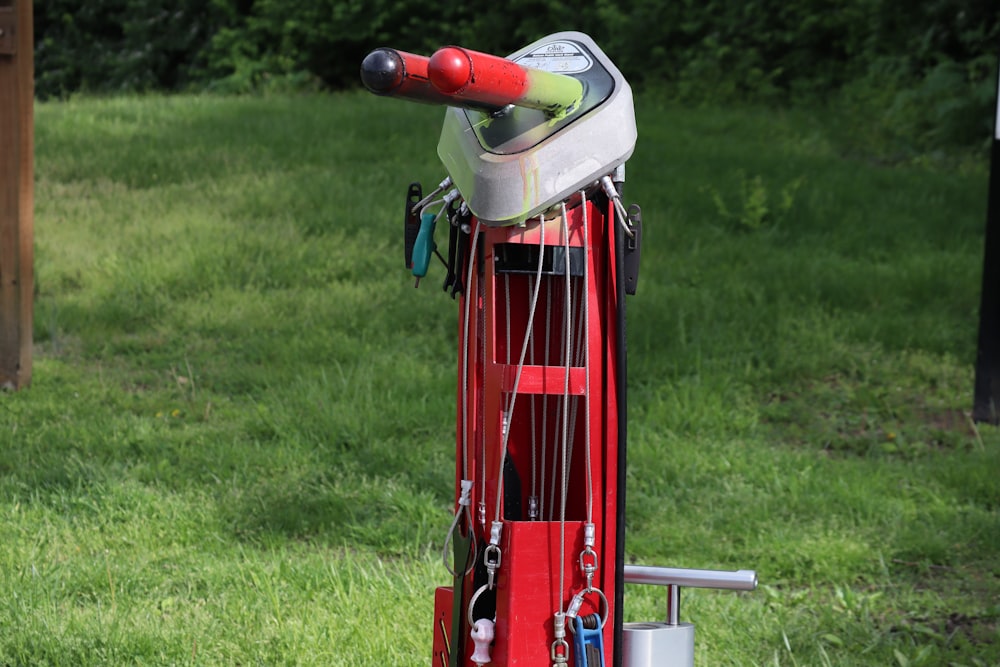 a red and white fire hydrant